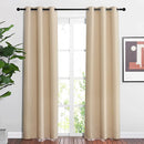 NICETOWN Blackout Farmhouse Curtains - Thermal Insulated Solid Grommet Vertical Drapes Room Darkening Window Treatments for Bedroom (Biscotti Beige, Set of 2, 37 by 84 Inch) by TinyTreasures Baby Boutique
