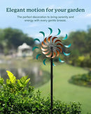 Wind Spinners Outdoor - Metal Windmill for Yard and Garden, Kinetic Wind Sculptures with Stake, Ideal Artistic Decor Gift (13'' W x 54'' H) by CozyNest Decor