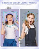 Kids Headphones Wired with Microphone for ipad Computer Laptop for Boys Girls Volume Limit Foldable Over Ear Headset for School 3.5mm Jack by TinyTreasures Baby Boutique