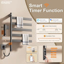 ENZE Smart Rotating Heated Towel Rack for Bathroom, Wall-Mounted Electric Towel Dryer with Swivel Bars, Smart Timer, Low Carbon Steel, IPX5, Plug-in/Hardwired, Towel Warmer with Wi-Fi App Control by TinyTreasures Baby Boutique