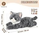 Gray Tabby Cat Stuffed Animals, Microwavable Stuffed Animal Adorable Fluffy Cat Plush for Warmth & Comfort, Heatable & Coolable Lavender Scent Cat Toys, Cute Soft Plushies Cat Gifts for Kids & Adults by TinyTreasures Baby Boutique
