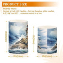 Flickering Flameless Candles, Lighthouse Ocean LED Candles with Remote Timer, Set of 2 Battery Operated Candle for Valentine Wedding Birthday by GreenHaven Gardens
