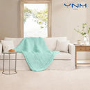 YnM Cooling Chunky Throw Blanket, Medium-Weight, Hand Knitted, Skin Friendly, Ventilated and Breathable, Machine Washable, Home Décor Piece for Couch, Sofa and Bed (Menthe Green, 50x70 Inch) by CozyNest Decor