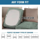 H.VERSAILTEX Velvet Stretch Couch Cushion Cover Plush Cushion Slipcover for Chair Loveseat Sofa Cushion Furniture Protector Seat Cushion Sofa Cover (2 Piece Large Sofa Cushion Covers, Sea Grass) by CozyNest Decor