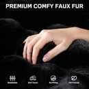 Modern Bean Bag Chair, Large Bean Bag Couch for Adults with Memory Foam Filled, Soft Faux Bunny Fur Lazy Chair for Living Room Bedroom Dorm Apartment, No Assembly Required, Black by TinyTreasures Baby Boutique