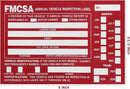 25 Pack 3-Ply Carbonless Annual Vehicle Inspection Report Form with White Interior Inspection Label and Red Exterior Aluminum Inspection Label by GreenHaven Gardens