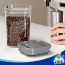 MR.SIGA 4 Pack Airtight Food Storage Container Set, BPA Free Kitchen Pantry Organization Canisters with One-handed Leak Proof Lids, 1L / 33.8oz, Medium, Gray by TinyTreasures Baby Boutique