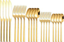 Mirror Silverware Set Gold Flatware Set with Hexagon Handle 20 Pieces 18/0 Stainless Steel Cutlery Set Wedding Housewarming Gift Service for 4 (Mirror gold) by CozyNest Decor