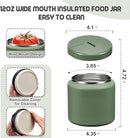 26oz Soup Thermo for Hot Food Kids with Buckle Lid Insulated Vacuum Food Jar Wide Mouth Leakproof Stainless Steel Lunch Container (Green) by TinyTreasures Baby Boutique