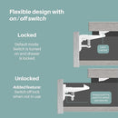Inaya Cabinet Locks Child Safety Latches - Baby Proofing Cabinets & Drawers Locks - Child Proof Your Home - No Drilling & No Tools Required! (12 Pack - Extended Length Version) by TinyTreasures Baby Boutique