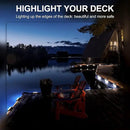 SOLPEX Solar Fence Lights, 6 LEDs Solar Lights Outdoor Waterproof Solar Powered for Deck, Stair, Front Porch, Balcony, Walkway, Garden, Yard, Patio, Pool Decor, IP65 Waterproof (16 Pack, Cold White)