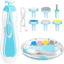 Baby Nail Trimmer Electric, 6 in 1 Rechargeable Baby Nail Clippers Manicure Set Grooming Kit for Toddler Infant or Adults (Blue) by TinyTreasures Baby Boutique