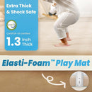 1.3" Thick Baby Play Mat for Floor, 39x59 Foam Tummy Time Mat, Padded Support Soft Plush Nursery Rug for Infant Kids Toddler Crawling Kick Activity (Beige) by TinyTreasures Baby Boutique