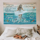 Coastal Beach Tapestry I Hope You Dance Tapestry Wall Hanging for Bedroom Sea Turtle Tapestries Aesthetic Wall Decor for Home Dorm Living Room 40"x60" by CozyNest Decor