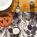 Artoid Mode Jack-O'-Lantern Pumpkin Floral Ghost Halloween Table Runner, Eucalyptus Kitchen Dining Table Decoration for Home Party Decor 13x90 Inch by CozyNest Decor