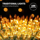 100LIGHTS Yellow Extra-Bright with End Connectors Christmas Decorative Lights 5.98m UL Certified Mini String Light Set Waterproof for Home Garden Holiday Christmas Tree Party Patio Wedding by CozyNest Decor