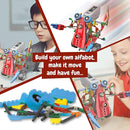 Science4you Robotics Alfabot - Robot Building Kit for Kids, 238 Pieces - Build Your Own Robots and Make Them Move - 3 Different Robots in 1 Toy - STEM Educational Toy for Kids Age 8-14 by TinyTreasures Baby Boutique