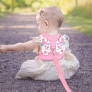 Accmor Toddler Harness Leash, 3 in 1 Cute Butterfly Kids Leash + Anti Lost Wrist Link for Outdoor Travel, Adorable Child Walking Harness Wristband Assistant Strap Belt Protector for Baby Girls (Pink) by TinyTreasures Baby Boutique