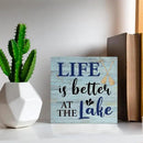 Lake House Decor Summer Lake Decorations Lake Life Wooden Sign Rustic Home Decor 5 x 5 Inches by CozyNest Decor