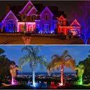 Pack of 2, Outdoor LED Landscape Lights Waterproof Spotlight with Spike Stand and Plug for Driveway, Outdoor Lawn Lighting, Flood Garden, Yard (6W Plug RGB) by GreenHaven Gardens