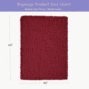 Bigacogo Chunky Knit Throw Blanket for Couch, 40x60 inches, 100% Hand Knitted with Thick Jumbo Chenille Yarn, Cozy Soft Large Rope Knot Cable Crochet Blankets for Sofa Bed Living Room, Red by CozyNest Decor
