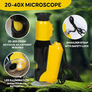KON-TIKI 4-in-1 Kids Explorer Kit – 4x30 Binoculars with Compass, 20x–40x Handheld Microscope, 12x30 Telescope, Glow-in-The-Dark Compass – Outdoor Adventure & Nature Exploration Toy for Ages 4+ by TinyTreasures Baby Boutique