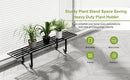 Zhongma One Tier Metal Plant Stand with Wheels,(45.67 L x 8.66 W x 10.3 H) Heavy Duty Plant Holder for Home, Window,Garden, Plant Lovers, Display Stand by GreenHaven Gardens