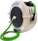 Macnaught Retractable Garden Hose Reel, 60 Ft Water Hose Reel Heavy Duty Retractable Hose with Metal 180° Swivel Rotation Bracket for Wall Mount - Beige by GreenHaven Gardens