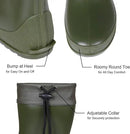 Asgard Packable Tall Rain Boots for Women Waterproof Rubber Garden Boots Ultra Lightweight Flat Mud Boots- NOT FOR WIDE CALF by GreenHaven Gardens