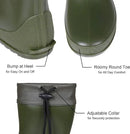 Asgard Packable Tall Rain Boots for Women Waterproof Rubber Garden Boots Ultra Lightweight Flat Mud Boots- NOT FOR WIDE CALF by GreenHaven Gardens