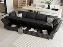 Belffin Modular Sectional Sleeper Sofa Bed Convertible Sectional Couches for Living Room. Black Couch by CozyNest Decor