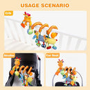 Jollybaby Crib Stroller Car Seat Toys for Baby 0-3-6-9-12 Months, Tummy Time Hanging Sensory Toys for Newborn with Music Box and Teether, Spiral Carseat Toy for Infant Boys Girls Gifts (Giraffe) by TinyTreasures Baby Boutique