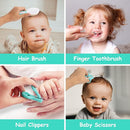 Baby Healthcare and Grooming Kit, 28 in 1 Portable Baby Essentials Kit Electric Nail Trimmer Set with Gas Relief Hair Brush Comb Nasal Aspirator for Newborn Boys Girls (Green) by TinyTreasures Baby Boutique