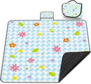 Extra Large Picnic Blanket Waterproof,80"x 80"Foldable Machine Washable Beach Blankets,Outdoor Blanket for 6-8 Adults,Picnic Mat Suitable for Indoor Crawling,Park Beach,Camping,Hiking,Travel( Flower) by TinyTreasures Baby Boutique