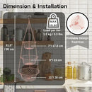 IBERG 3-Tier Fruit Basket Hanging Baskets for Storage - Kitchen Bathroom Organizer (Copper) by CozyNest Decor