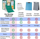 Nursing Clipboard Foldable Clipboard Medical: Edition Cheat Sheets Aluminum 3 Layers Foldable Clipboards Nursing Pocket Size Profile Clip Nurse Clipboards Notepad for Nurses Students and Doctors by TinyTreasures Baby Boutique