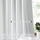 Vision Home White Pinch Pleated Full Blackout Curtains Thermal Insulated Window Curtains 84 inch for Living Room Bedroom Room Darkening Pinch Pleat Drapes with Hooks Back Tab 2 Panel 40" Wx84 L by CozyNest Decor