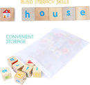 Montessori Mama Wooden Blocks for Toddlers 1-3 - Large 1.6" Hardwood Stacking Blocks with Letters, Shapes, Colors, and Images - Perfect for Early Development and Play by TinyTreasures Baby Boutique