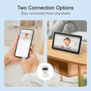 Simsky Split Screen Video Baby Monitor with 2 Cameras, Dual 4MP Cameras with 6X Zoom, 7" UHD Touch Screen Portable Audio Baby Monitor, App Remote Access, 5200mAh Battery, 32GB Local Storage by TinyTreasures Baby Boutique