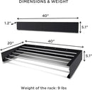 Step Up Laundry Drying Rack (40-INCH Industrial Gray), Wall Mounted, Retractable Clothes Drying Rack, 60lbs Capacity, 20 Linear Ft, with Wall Template and Long Screwdriver Bit by CozyNest Decor
