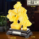FENGSHUI-CAISHEN Top Resin Money Tree, Artificial Bonsai Tree, Handcrafted, Premium Quality, Feng Shui Gift for Abundance Luck and Success (Yellow) by GreenHaven Gardens