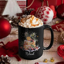 Personalized Christmas Decorative Mug - Fruit Cake Design Coffee Cup for Cake Lovers - Customized Black 11oz/15oz Cup for Daughter by CozyNest Decor