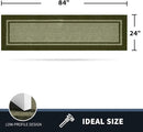 PURRUGS Dirt Trapping Door Mat 24" x 84", Non-Slip/Skid Machine Washable Entryway Rug, Shoes Scraper, Area Rug, Super Absorbent Welcome Mat for Muddy Wet Shoes and Paws, Budding Green & Sage Green by CozyNest Decor