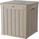 50 Gallon Double-Wall Resin Deck Box - Lockable Waterproof Outdoor Storage Box, 515lbs Capacity & Doubles as Seating for Patio Furniture - Garden Tools, Pool Accessories (Brown) by CozyNest Decor