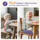 Booster Seat for Kitchen Chair with Comfy Backrest and Adjustable Safety Buckles,Non-Slip Kid Toddler Booster Seat for Dining Table,Portable PU Travel Baby Booster Increasing Cushion Chair by TinyTreasures Baby Boutique