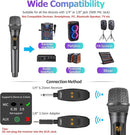 Aveek Wireless Microphone for Karaoke, 2.4GHz Rechargeable Karaoke Microphone(Work 10hs), for Speaker, Karaoke Machine,Church, Speech, Wedding, Party Singing, Grey&Red, 2 Packs by TinyTreasures Baby Boutique