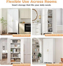 70.87" H Metal Kitchen Pantry Cabinet, Freestanding Cupboard with 2 Doors and 4 Adjustable Shelves, Tall Metal Storage Cabinet for Kitchen, Bathroom, Dinning Room or Laundry Room （White） by CozyNest Decor