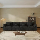 JACH Sectional Couches for Living Room, 4 Seater Cloud Sectional Couch with Deep Seat, Down Filled Modular Sofa, Covers Removeable & Washable, Sofas Furniture for Living Room, Black by CozyNest Decor