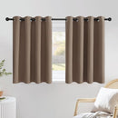 NICETOWN Blackout Kitchen Short Window Curtains 36 inch Length, Thermal Insulated Solid Grommet Window Treatments for Cafe, Cappuccino, 2 Panels, W52 x L36 by TinyTreasures Baby Boutique