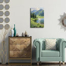 The scenery of mountain streams and green meadows is suitable for living rooms bedrooms offices landscape posters and wall paintings by CozyNest Decor